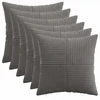 Pagalvėlės užvalkalas 6 pcs ALMELO Tamsiai pilka 45 x 45 cm