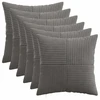 Pagalvėlės užvalkalas 6 pcs ALMELO Tamsiai pilka 50 x 50 cm