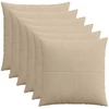 Pagalvėlės užvalkalas 6 pcs ALMELO Taupe 60 x 60 cm mančester