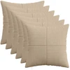 Pagalvėlės užvalkalas 6 pcs ALMELO Taupe 45 x 45 cm mančester