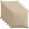 Pagalvėlės užvalkalas 6 pcs ALMELO Taupe 80 x 80 cm mančester