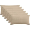 Pagalvėlės užvalkalas 6 pcs ALMELO Taupe 40 x 80 cm mančester