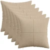 Pagalvėlės užvalkalas 6 pcs ALMELO Taupe 40 x 40 cm mančester