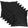 Pagalvėlės užvalkalas 6 pcs HEERLEN Juoda 65 x 65 cm Flanelė