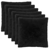 Pagalvėlės užvalkalas 6 pcs HEERLEN Juoda 65 x 65 cm PV pūkinis