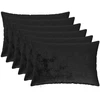 Pagalvėlės užvalkalas 6 pcs HEERLEN Juoda 30 x 50 cm Flanelė