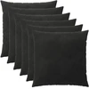 Pagalvėlės užvalkalas 6 pcs HEERLEN Juoda 65 x 65 cm Aksomas