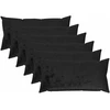 Pagalvėlės užvalkalas 6 pcs HEERLEN Juoda 40 x 70 cm Flanelė