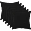 Pagalvėlės užvalkalas 6 pcs HEERLEN Juoda 45 x 45 cm Bouclé