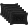 Pagalvėlės užvalkalas 6 pcs HEERLEN Juoda 30 x 50 cm PV pūkinis