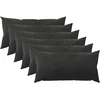Pagalvėlės užvalkalas 6 pcs HEERLEN Juoda 40 x 80 cm Aksomas