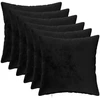 Pagalvėlės užvalkalas 6 pcs HEERLEN Juoda 40 x 40 cm Flanelė