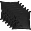 Pagalvėlės užvalkalas 6 pcs HEERLEN Juoda 60 x 60 cm Flanelė