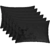 Pagalvėlės užvalkalas 6 pcs HEERLEN Juoda 50 x 80 cm Flanelė