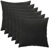 Pagalvėlės užvalkalas 6 pcs HEERLEN Juoda 45 x 45 cm Aksomas