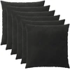 Pagalvėlės užvalkalas 6 pcs HEERLEN Juoda 55 x 55 cm Aksomas