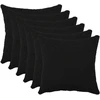 Pagalvėlės užvalkalas 6 pcs HEERLEN Juoda 45 x 45 cm Bouclé