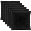 Pagalvėlės užvalkalas 6 pcs HEERLEN Juoda 65 x 65 cm PV pūkinis