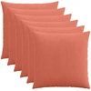 Pagalvėlės užvalkalas 6 pcs HEERLEN Raudona oranžinė 55 x 55 cm