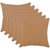 Pagalvėlės užvalkalas 6 pcs HEERLEN Smėlio 40 x 40 cm Bouclé