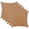 Pagalvėlės užvalkalas 6 pcs HEERLEN Smėlio 35 x 35 cm Bouclé