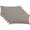 Pagalvėlės užvalkalas 6 pcs HEERLEN Šviesiai pilka 40 x 80 cm