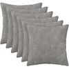 Pagalvėlės užvalkalas 6 pcs HEERLEN Šviesiai pilka 35 x 35 cm
