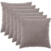 Pagalvėlės užvalkalas 6 pcs HEERLEN Šviesiai pilka 80 x 80 cm