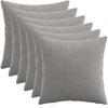 Pagalvėlės užvalkalas 6 pcs HEERLEN Šviesiai pilka 45 x 45 cm