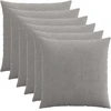 Pagalvėlės užvalkalas 6 pcs HEERLEN Šviesiai pilka 65 x 65 cm