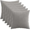 Pagalvėlės užvalkalas 6 pcs HEERLEN Šviesiai pilka 40 x 40 cm