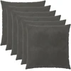Pagalvėlės užvalkalas 6 pcs HEERLEN Tamsiai pilka 60 x 60 cm