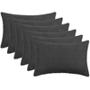 Pagalvėlės užvalkalas 6 pcs HEERLEN Tamsiai pilka 50 x 75 cm
