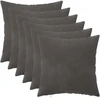 Pagalvėlės užvalkalas 6 pcs HEERLEN Tamsiai pilka 45 x 45 cm