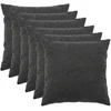 Pagalvėlės užvalkalas 6 pcs HEERLEN Tamsiai pilka 65 x 65 cm