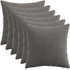 Pagalvėlės užvalkalas 6 pcs HEERLEN Tamsiai pilka 40 x 40 cm