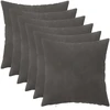 Pagalvėlės užvalkalas 6 pcs HEERLEN Tamsiai pilka 45 x 45 cm