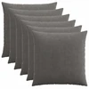 Pagalvėlės užvalkalas 6 pcs HEERLEN Tamsiai pilka 65 x 65 cm