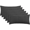 Pagalvėlės užvalkalas 6 pcs HEERLEN Tamsiai pilka 40 x 70 cm