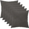 Pagalvėlės užvalkalas 6 pcs HEERLEN Tamsiai pilka 40 x 40 cm