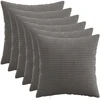 Pagalvėlės užvalkalas 6 pcs HEERLEN Tamsiai pilka 45 x 45 cm