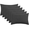 Pagalvėlės užvalkalas 6 pcs HEERLEN Tamsiai pilka 50 x 80 cm