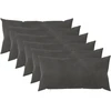 Pagalvėlės užvalkalas 6 pcs HEERLEN Tamsiai pilka 40 x 70 cm