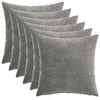 Pagalvėlės užvalkalas 6 pcs HEERLEN Tamsiai pilka 35 x 35 cm