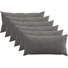 Pagalvėlės užvalkalas 6 pcs HEERLEN Tamsiai pilka 40 x 80 cm