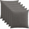 Pagalvėlės užvalkalas 6 pcs HEERLEN Tamsiai pilka 65 x 65 cm