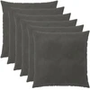 Pagalvėlės užvalkalas 6 pcs HEERLEN Tamsiai pilka 55 x 55 cm