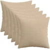 Pagalvėlės užvalkalas 6 pcs HEERLEN Taupe 50 x 50 cm mančester