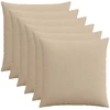 Pagalvėlės užvalkalas 6 pcs HEERLEN Taupe 80 x 80 cm mančester