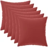 Pagalvėlės užvalkalas 6 pcs HEERLEN Vyno raudona 45 x 45 cm